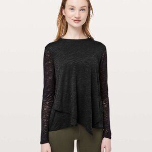 Lululemon Sweetest Day Long Sleeve Burnout Black